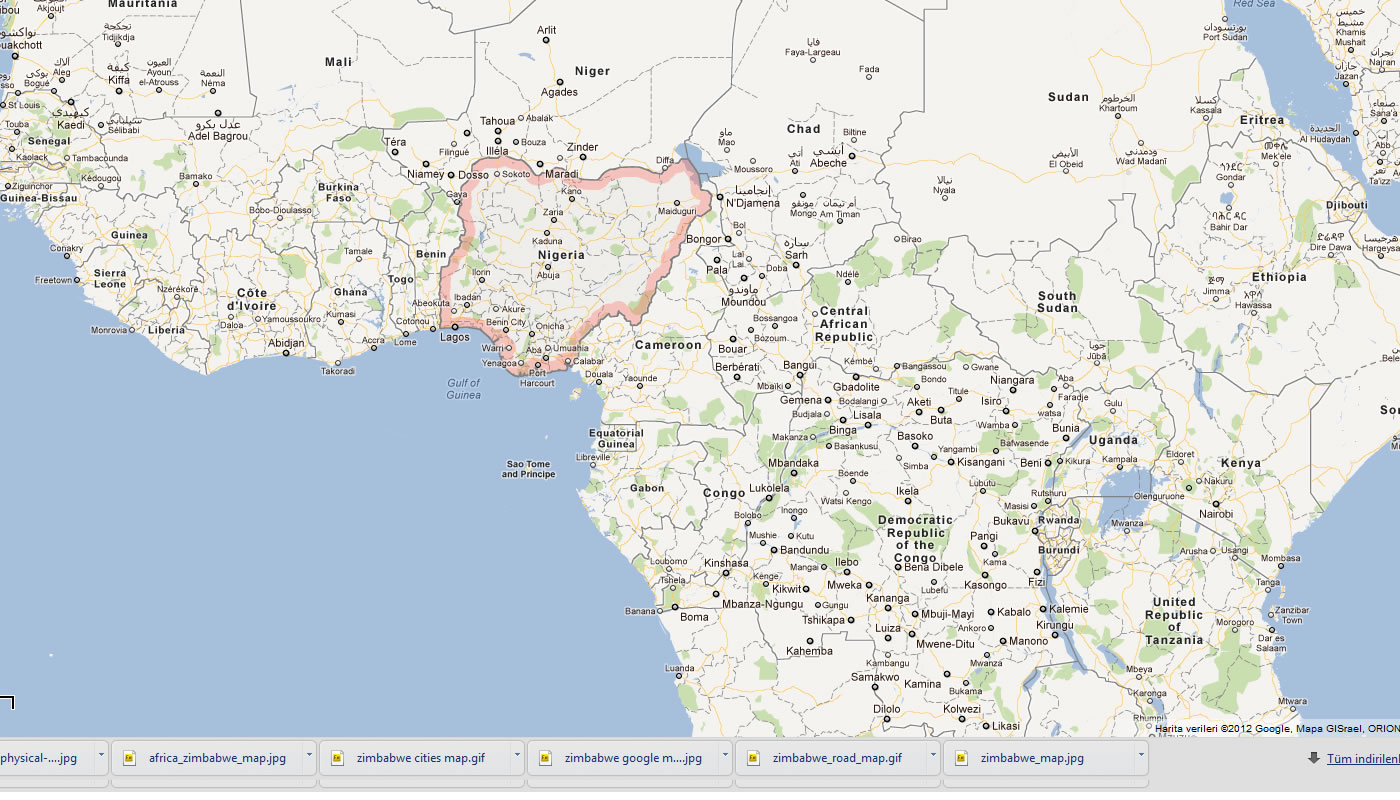carte du nigeria afrique